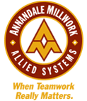 The logo for Annandale Millwork and Allied Systems Corp a Sponsor of the Fredericksburg Area Builders Association